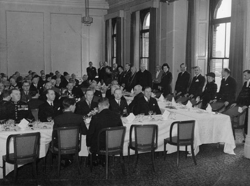 Luncheon held to mark the Lord Mayor and Sheriff's upcoming trip to America and Canada in April 1950.
