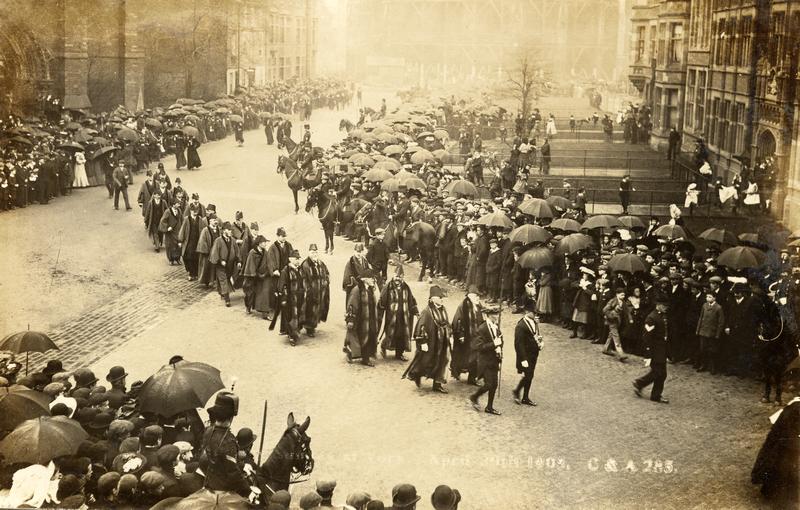 Civic Procession returning from York Minster on Military Sunday, 30 April 1905.