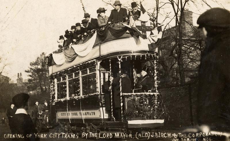 Official opening of York City Trams, 20 January 1910.
