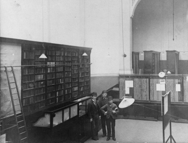 Members of staff at Clifford Street Public Library, 1900s.