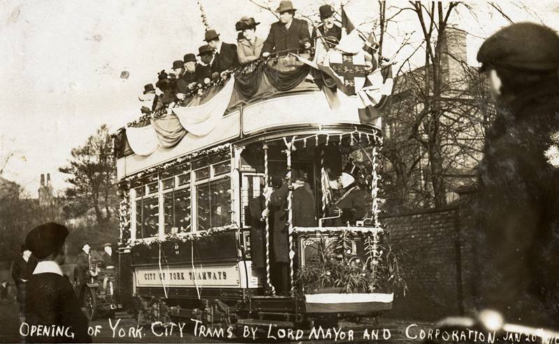 'Opening of York City Trams by Lord Mayor and Corporation' 20 January 1910