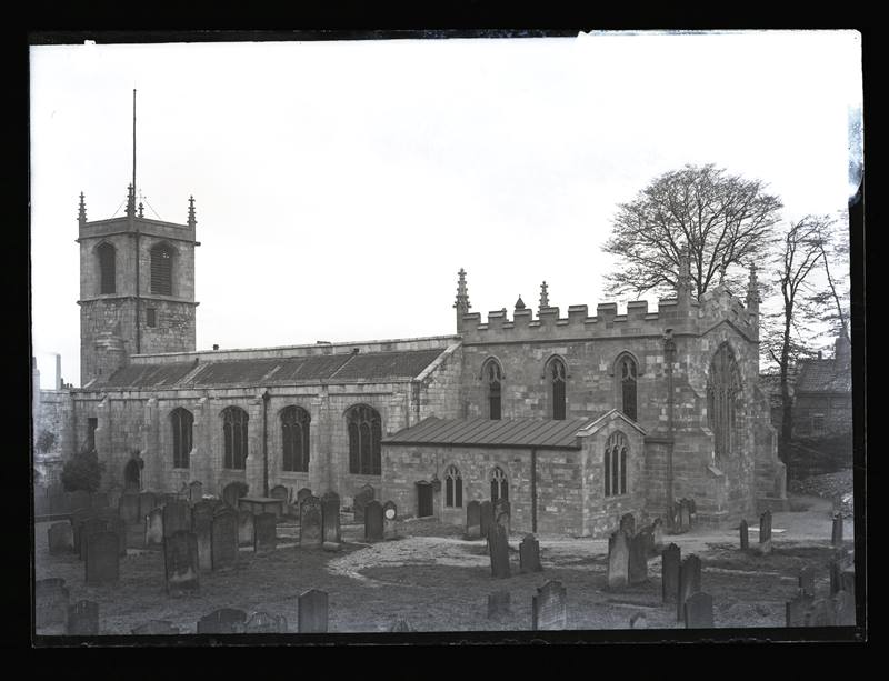 Unidentified church and churchyard, c.1900