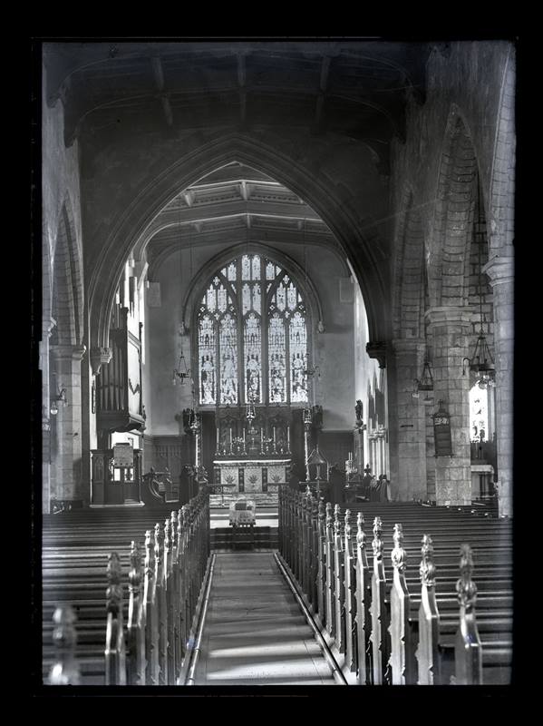Interior of an unidentified church, c.1900