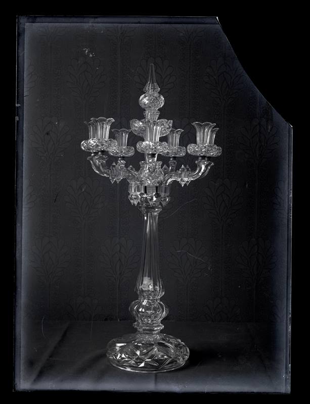 Glass candlestick, c.1900